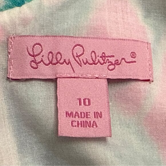 Lilly Pulitzer Womens Pink & Blue Cotton Lobster Print Sheath Dress Size 10 - Picture 6 of 9